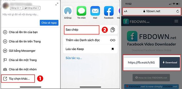 Tải ứng dụng qua link cho sẵn
